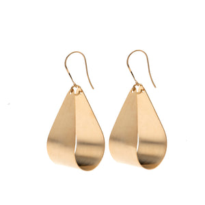 Mila - 24K gold large teardrop shaped earrings
