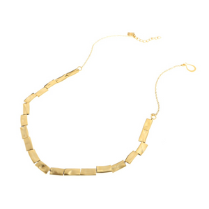 Ruth - Modern gold rectangles collar necklace