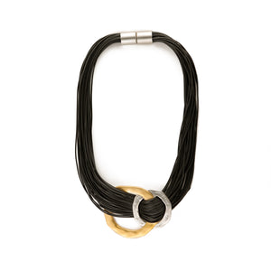 Victoria - Intertwined hoops collar necklace