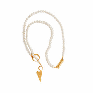 Helen - Adjustable lariat pearl necklace