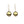Sonya - Dainty 24K gold & black circle earrings