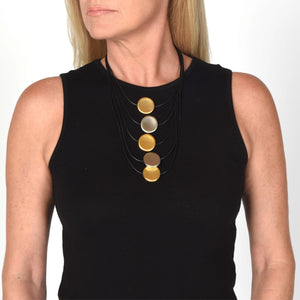 Donna Bold multilayer discs necklace