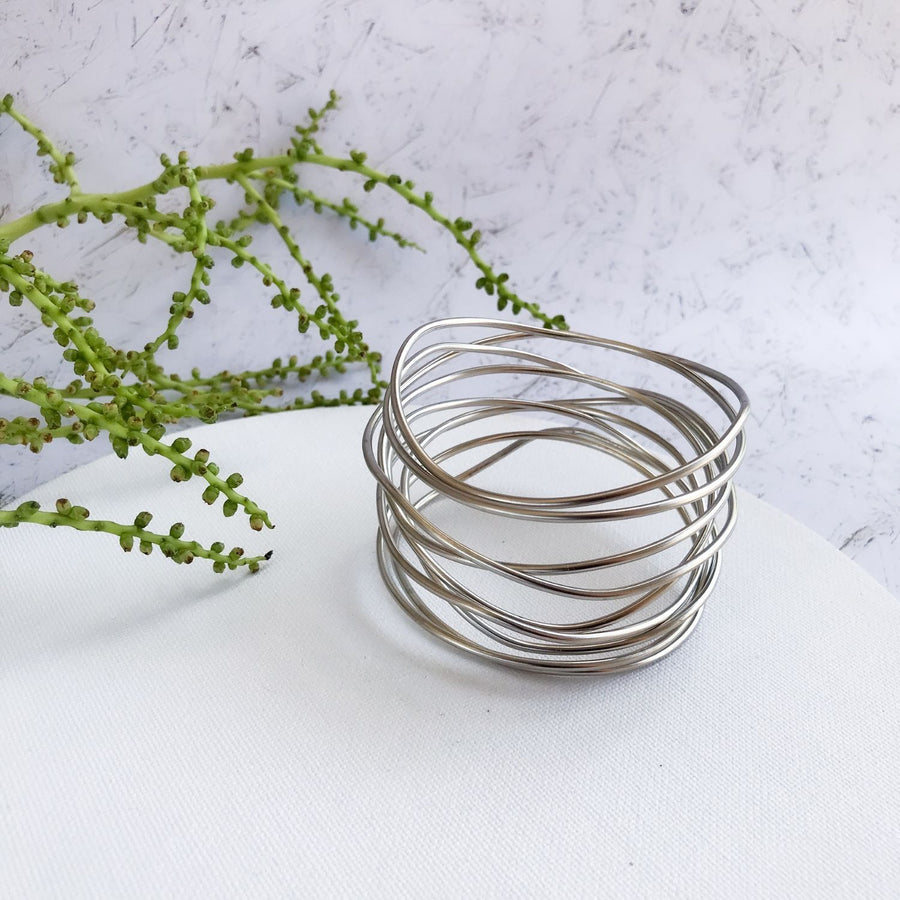 Claire sterling silver wire bracelet